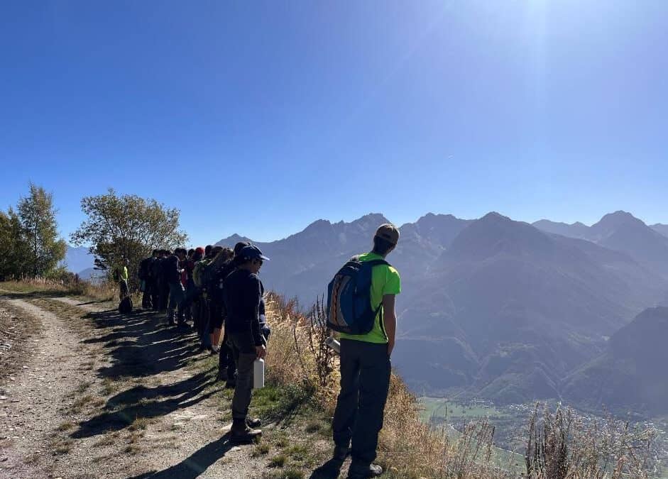 18th October 2023, Aymavilles and Bourra pilot site (Italy): Visit of two project’s pilot sites by seven students of the “Landscape Ecology and Natural Disturbances” class held by Matteo Garbarino and Raffaella Marzano (UniTO)