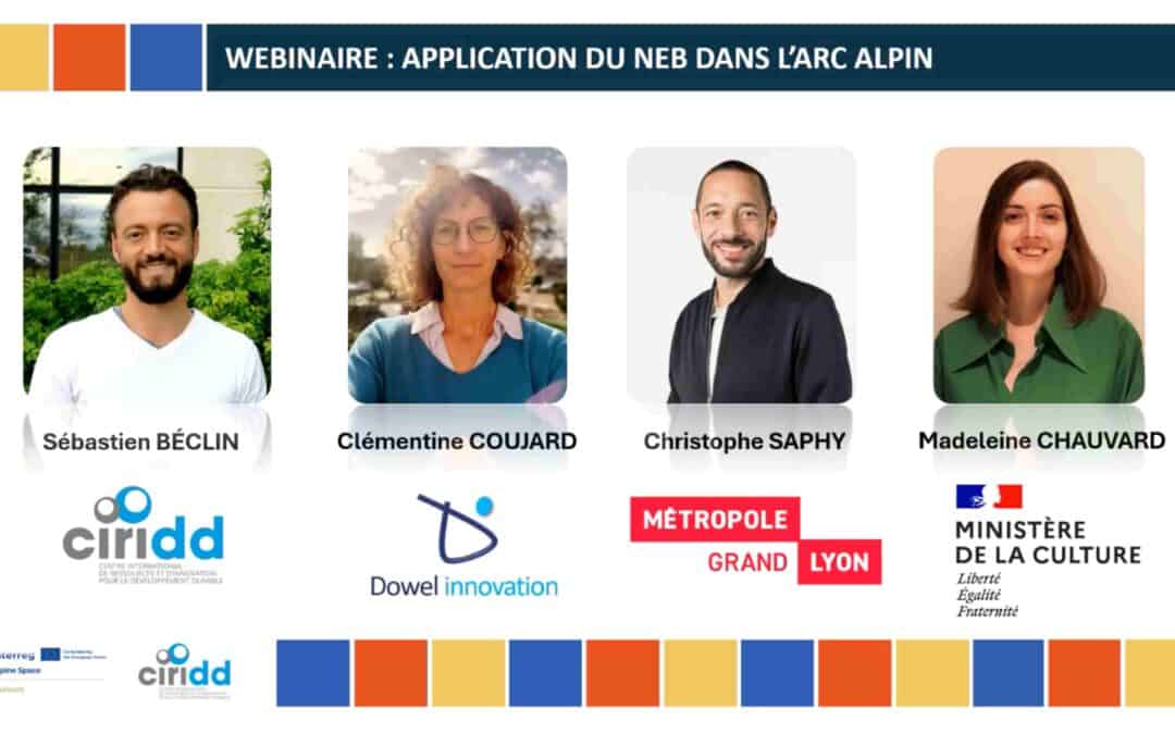 Webinar: Application of the New European Bauhaus in the Alpine Space Webinar Awareness Regulation Local Sectors Economic Models Eco-design