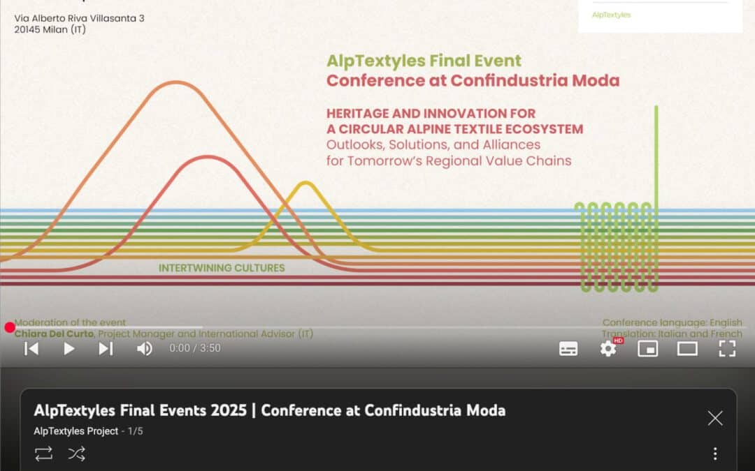 AlpTextyles Conference at Confindustria Moda: catch up on the event videos on YouTube!