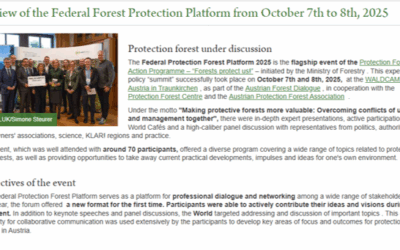 7th-8th October 2025: MOSAIC was there: Protective Forest Action Programme – “Forest Protects Us!”